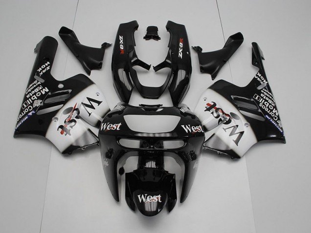 Kawasaki ZX9R 1994-1997 Verkleidungen - Schwarz Weißes Westmuster Verkauf