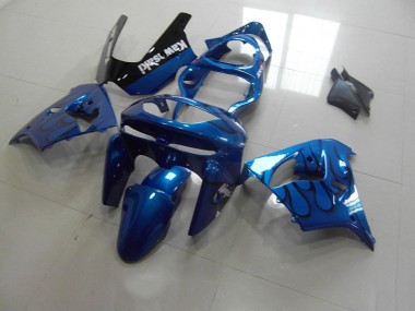 Kawasaki ZX9R 1998-1999 Verkleidungen - Blau schwarze Flamme Verkauf