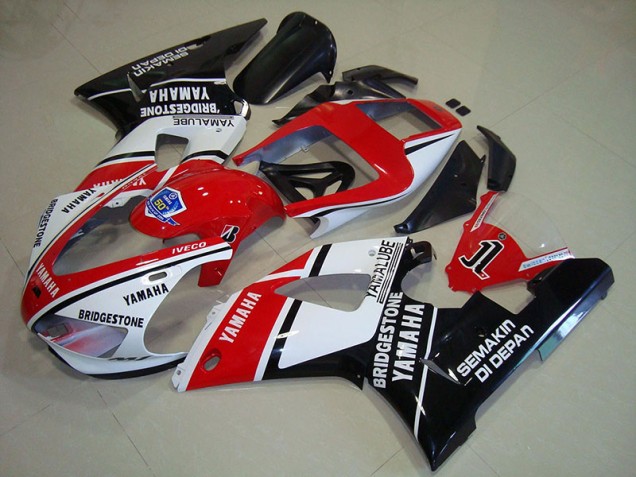 Yamaha R1 1998-1999 Verkleidungen - Schwarz Rote Aufkleber Verkauf Yamaha R1 1998-1999 Verkleidungen - Schwarz Rote Aufkleber Verkauf