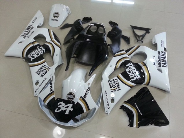 Yamaha R6 1998-2002 Verkleidungen - Weiß Schwarz Verkauf Yamaha R6 1998-2002 Verkleidungen - Weiß Schwarz Verkauf