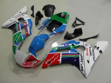 Yamaha R6 1998-2002 Verkleidungen - Blau Weiß Grün Rot Wudy Motul Dunlop Verkauf