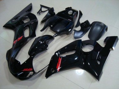 Yamaha R6 1998-2002 Verkleidungen - Glänzend Schwarz Rote Aufkleber Verkauf