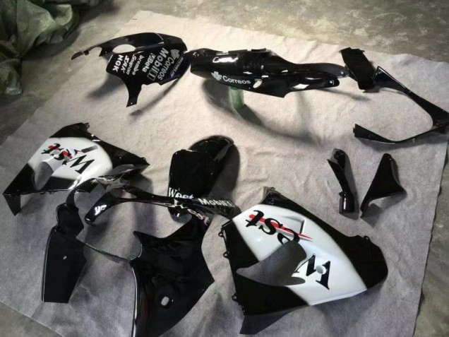 Kawasaki ZX9R 2000-2001 Verkleidungen - Glänzend schwarz Weiß Verkauf Kawasaki ZX9R 2000-2001 Verkleidungen - Glänzend schwarz Weiß Verkauf