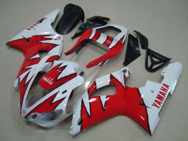 Yamaha R1 2000-2001 Verkleidungen - Weiß Rot Flamme Verkauf