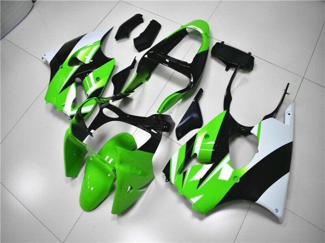 Kawasaki ZX6R 2000-2002 Verkleidungen - Grün Weiß Schwarz Verkauf