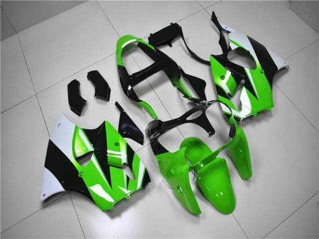 Kawasaki ZX6R 2000-2002 Verkleidungen - Grün Weiß Schwarz Verkauf