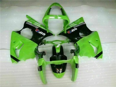 Kawasaki ZX6R 2000-2002 Vollverkleidung - Grün Schwarz Verkauf