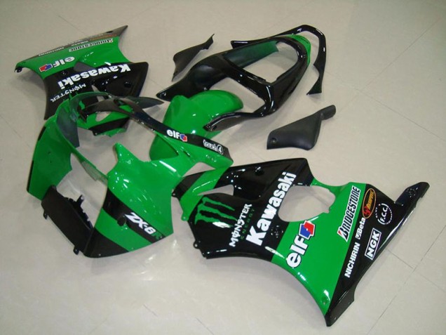 Kawasaki ZX6R 2000-2002 Verkleidungen - Grünes Monster Verkauf