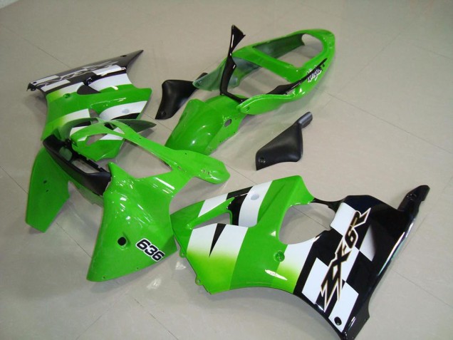 Kawasaki ZX6R 2000-2002 Verkleidung & Plastik - Grün Schwarz Verkauf