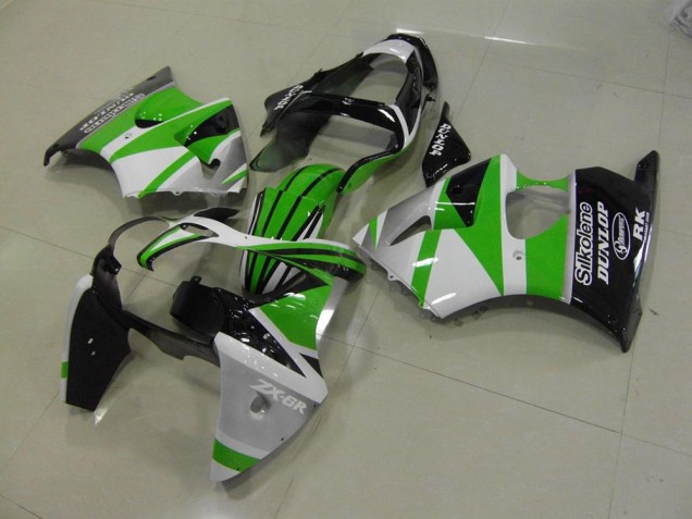 Kawasaki ZX6R 2000-2002 Verkleidungen - Grün Weiße Streifen Verkauf