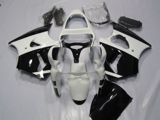 Kawasaki ZX6R 2000-2002 Verkleidungen - Weiß Schwarz Verkauf