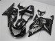 Suzuki GSXR 600 / 750 K1 K2 K3 2001-2003 Verkleidungen - Schwarze Weiße Flamme Verkauf