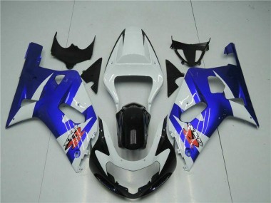 Suzuki GSXR 600 / 750 K1 K2 K3 2001-2003 Verkleidungen - Weiß Blau Verkauf