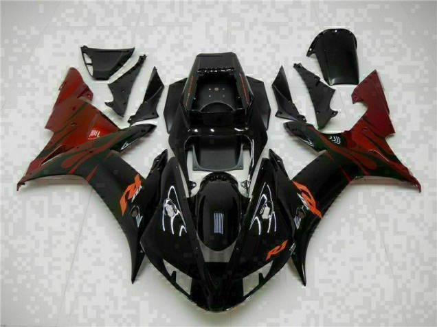 Yamaha R1 2002-2003 Verkleidungen - Schwarz Verkauf