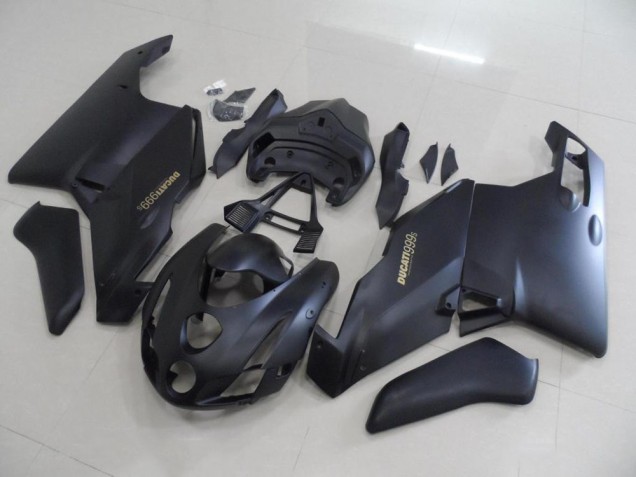 Ducati 749 999 2003-2004 Verkleidungen - Matt Schwarze und goldene Aufkleber Verkauf