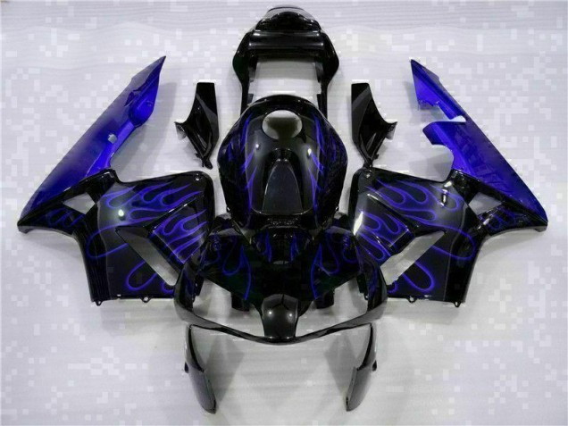 Honda CBR 600 RR 2003-2004 Verkleidungen - Schwarz mit Blaur Flamme Verkauf Honda CBR 600 RR 2003-2004 Verkleidungen - Schwarz mit Blaur Flamme Verkauf