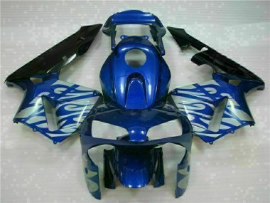 Honda CBR 600 RR 2003-2004 Verkleidungen - Blau mit silberner Flamme Verkauf
