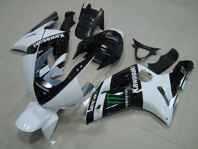 Kawasaki ZX6R 2003-2004 Verkleidungen - Weiß Monster Verkauf
