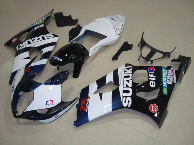 Suzuki GSXR 1000 K3 2003-2004 Verkleidungen - Weiß Schwarz Elf Verkauf Suzuki GSXR 1000 K3 2003-2004 Verkleidungen - Weiß Schwarz Elf Verkauf