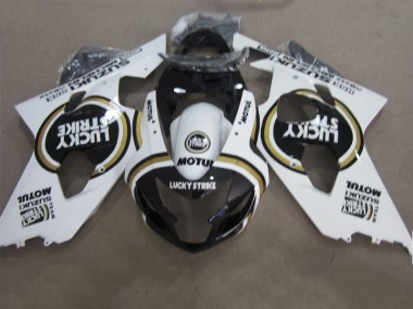 Suzuki GSXR 600 K4 2004-2005 Verkleidungen - Schwarz Weiß Lucky Strike Motul Verkauf