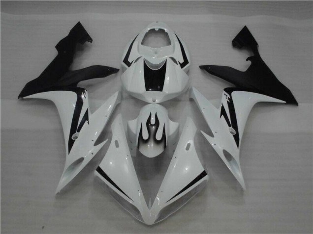 Yamaha R1 2004-2006 Verkleidungen - Weiß Schwarz Flamme Verkauf Yamaha R1 2004-2006 Verkleidungen - Weiß Schwarz Flamme Verkauf