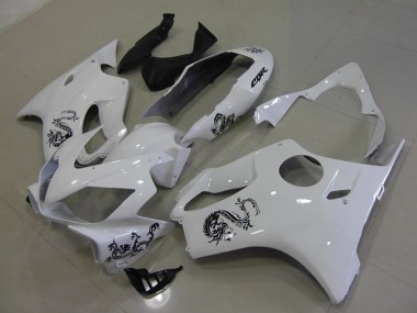 Honda CBR 600 F4i 2004-2007 Verkleidungen - Weiß mit Schwarz Dragon Verkauf