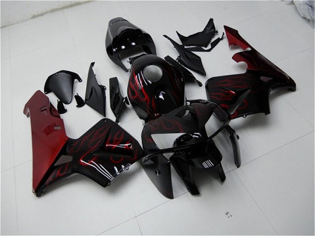 Honda CBR 600 RR 2005-2006 Verkleidungen - Rot Flamme Schwarz Verkauf