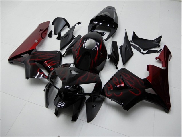 Honda CBR 600 RR 2005-2006 Verkleidungen - Rot Flamme Schwarz Verkauf