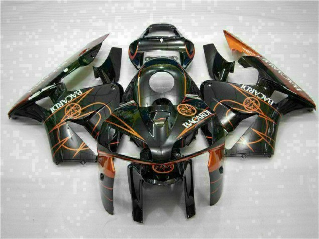 Honda CBR 600 RR 2005-2006 Verkleidungen - Schwarz Orange BACARDI Verkauf