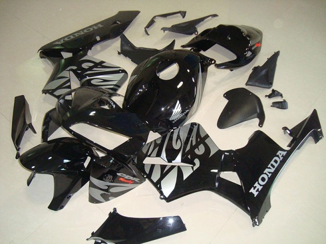 Honda CBR 600 RR 2005-2006 Verkleidungen - Schwarze Weiße Flamme Verkauf Honda CBR 600 RR 2005-2006 Verkleidungen - Schwarze Weiße Flamme Verkauf