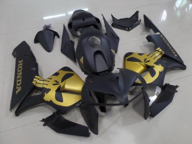 Honda CBR 600 RR 2005-2006 Verkleidungen - Matt Schwarz mit goldenem Totenkopf Verkauf
