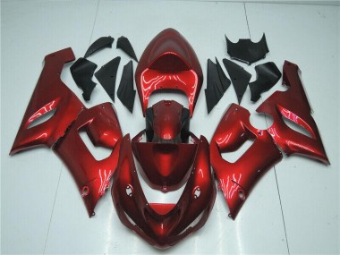 Kawasaki ZX6R 2005-2006 Verkleidungen - Candy Rot Verkauf