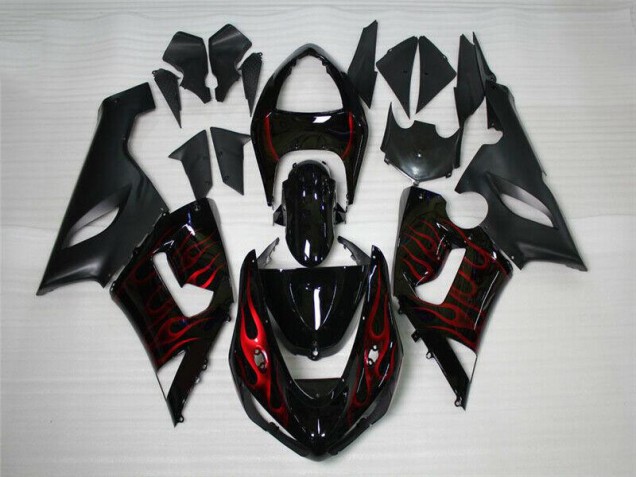 Kawasaki ZX6R 2005-2006 Verkleidungen - Rot Schwarz Verkauf Kawasaki ZX6R 2005-2006 Verkleidungen - Rot Schwarz Verkauf