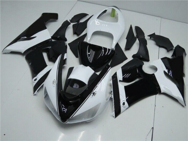 Kawasaki ZX6R 2005-2006 Verkleidungen - Schwarz Weiß Verkauf Kawasaki ZX6R 2005-2006 Verkleidungen - Schwarz Weiß Verkauf