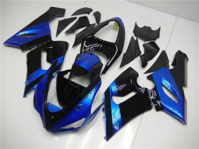 Kawasaki ZX6R 2005-2006 Verkleidungen - Blau Schwarz Verkauf