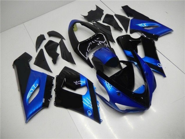 Kawasaki ZX6R 2005-2006 Verkleidungen - Blau Schwarz Verkauf