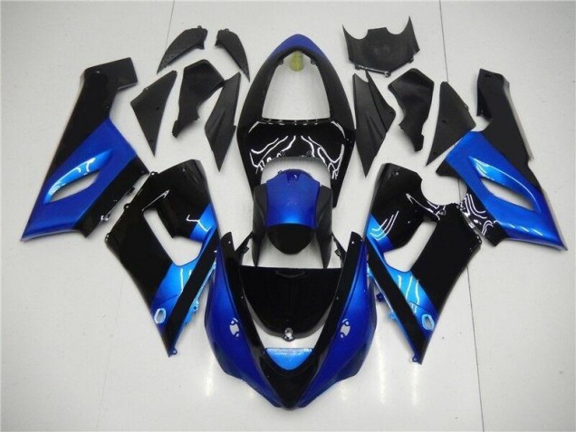 Kawasaki ZX6R 2005-2006 Verkleidungen - Blau Schwarz Verkauf