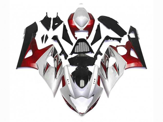 Suzuki GSXR 1000 K5 2005-2006 Verkleidungen - Silber Rot Schwarz Verkauf