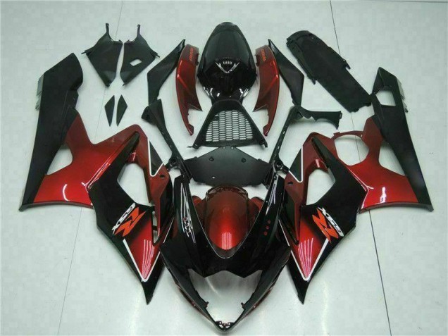 Suzuki GSXR 1000 K5 2005-2006 Verkleidungen Komplett Sets - Rot Schwarz Verkauf