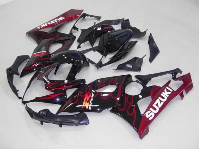 Suzuki GSXR 1000 K5 2005-2006 Verkleidungen - Rot Flamme Verkauf Suzuki GSXR 1000 K5 2005-2006 Verkleidungen - Rot Flamme Verkauf