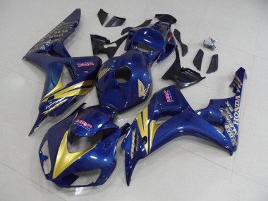 Honda CBR 1000 RR 2006-2007 Verkleidungen - Dunkel blau mit goldenen Streifen Verkauf