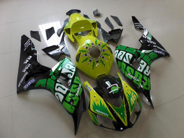 Honda CBR 1000 RR 2006-2007 Verkleidungen - Grün Gelb Rossi Verkauf Honda CBR 1000 RR 2006-2007 Verkleidungen - Grün Gelb Rossi Verkauf