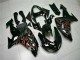 Kawasaki ZX10R 2006-2007 Verkleidung - Schwarz rote Flamme Verkauf Kawasaki ZX10R 2006-2007 Verkleidung - Schwarz rote Flamme Verkauf