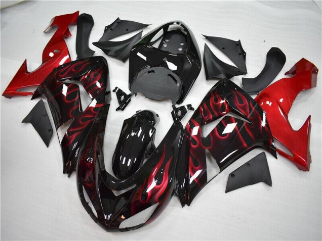 Kawasaki ZX10R 2006-2007 Verkleidungen - Rot Flamme Verkauf Kawasaki ZX10R 2006-2007 Verkleidungen - Rot Flamme Verkauf