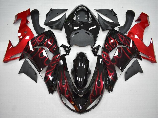 Kawasaki ZX10R 2006-2007 Verkleidungen - Rot Flamme Verkauf Kawasaki ZX10R 2006-2007 Verkleidungen - Rot Flamme Verkauf