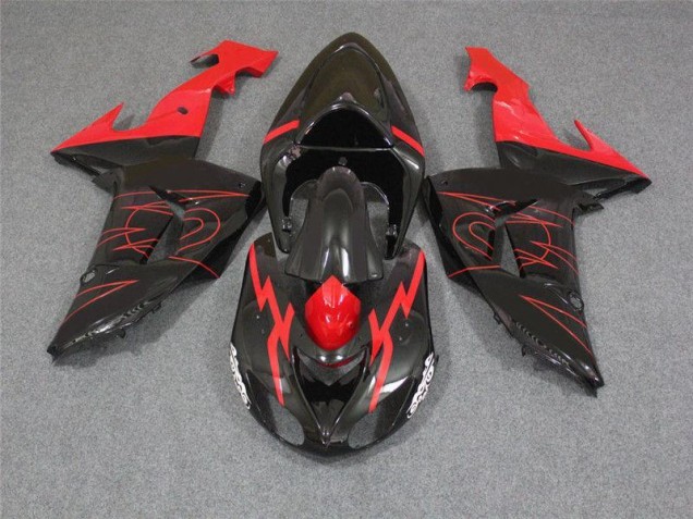 Kawasaki ZX10R 2006-2007 Verkleidungen - Schwarz Rot Verkauf Kawasaki ZX10R 2006-2007 Verkleidungen - Schwarz Rot Verkauf