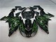 Kawasaki ZX10R 2006-2007 Verkleidungen - Schwarze Grüne Flamme Verkauf Kawasaki ZX10R 2006-2007 Verkleidungen - Schwarze Grüne Flamme Verkauf