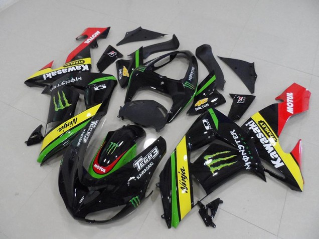 Kawasaki ZX10R 2006-2007 Verkleidungen - Schwarz Gelbes Monster Verkauf Kawasaki ZX10R 2006-2007 Verkleidungen - Schwarz Gelbes Monster Verkauf
