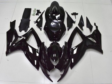 Suzuki GSXR 600 / 750 K6 2006-2007 Verkleidungen - Glänzend Schwarz Verkauf