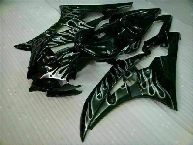 Yamaha R6 2006-2007 Verkleidungen - Silber Flamme Schwarz Verkauf Yamaha R6 2006-2007 Verkleidungen - Silber Flamme Schwarz Verkauf